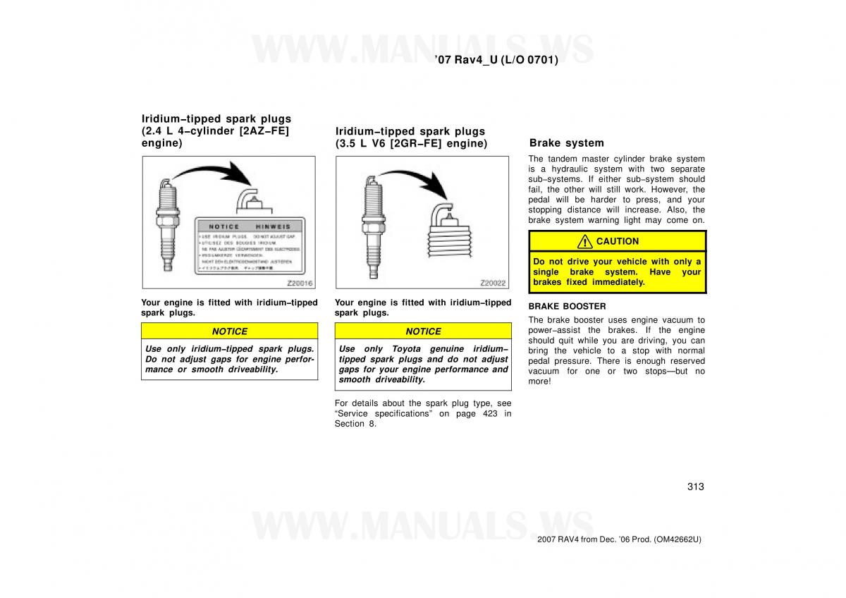 Toyota RAV4 III 3 owners manual / page 313