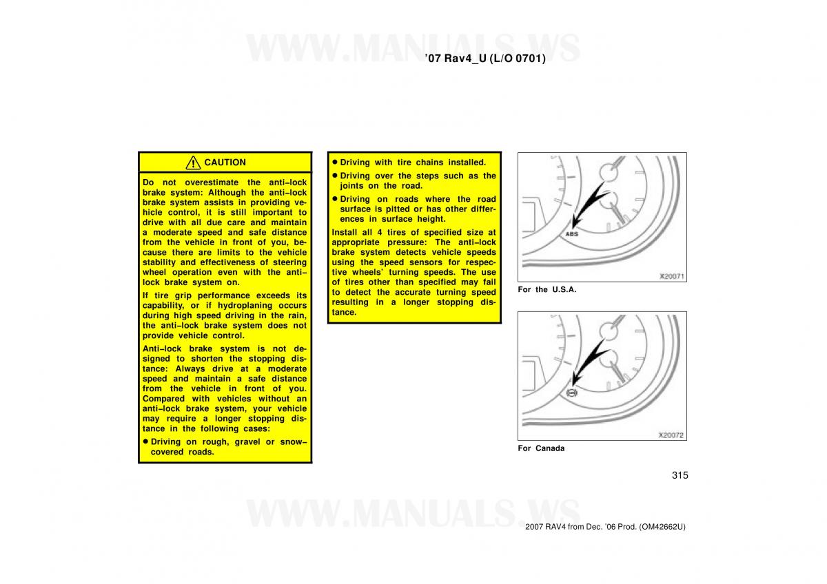 Toyota RAV4 III 3 owners manual / page 315