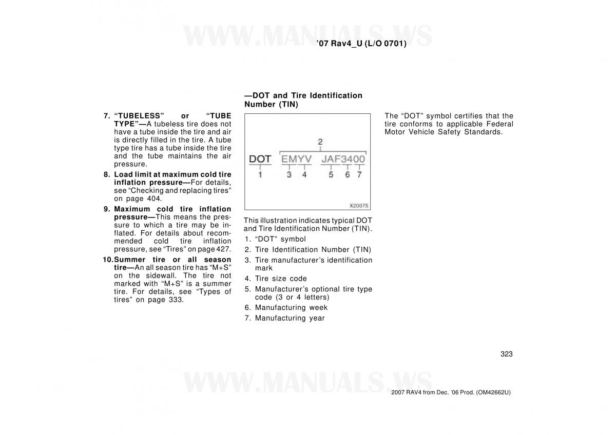 Toyota RAV4 III 3 owners manual / page 323