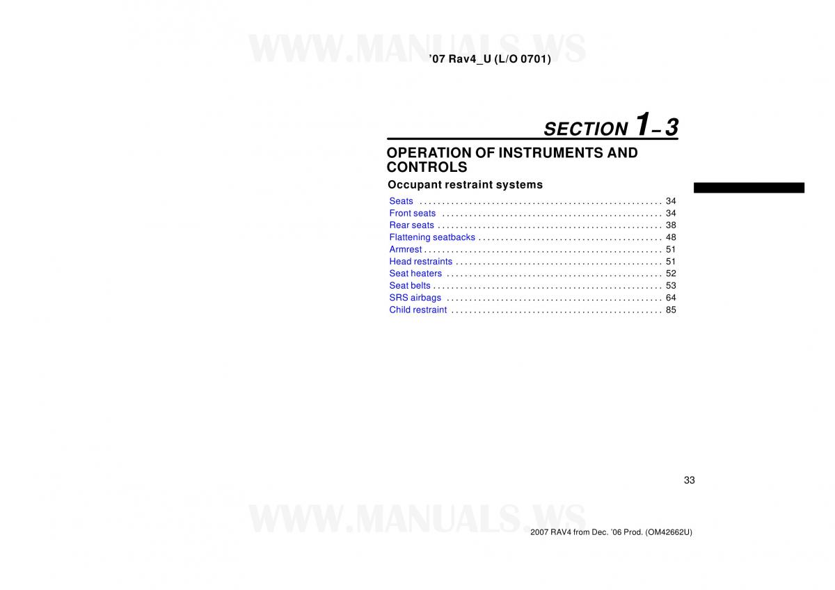 Toyota RAV4 III 3 owners manual / page 33