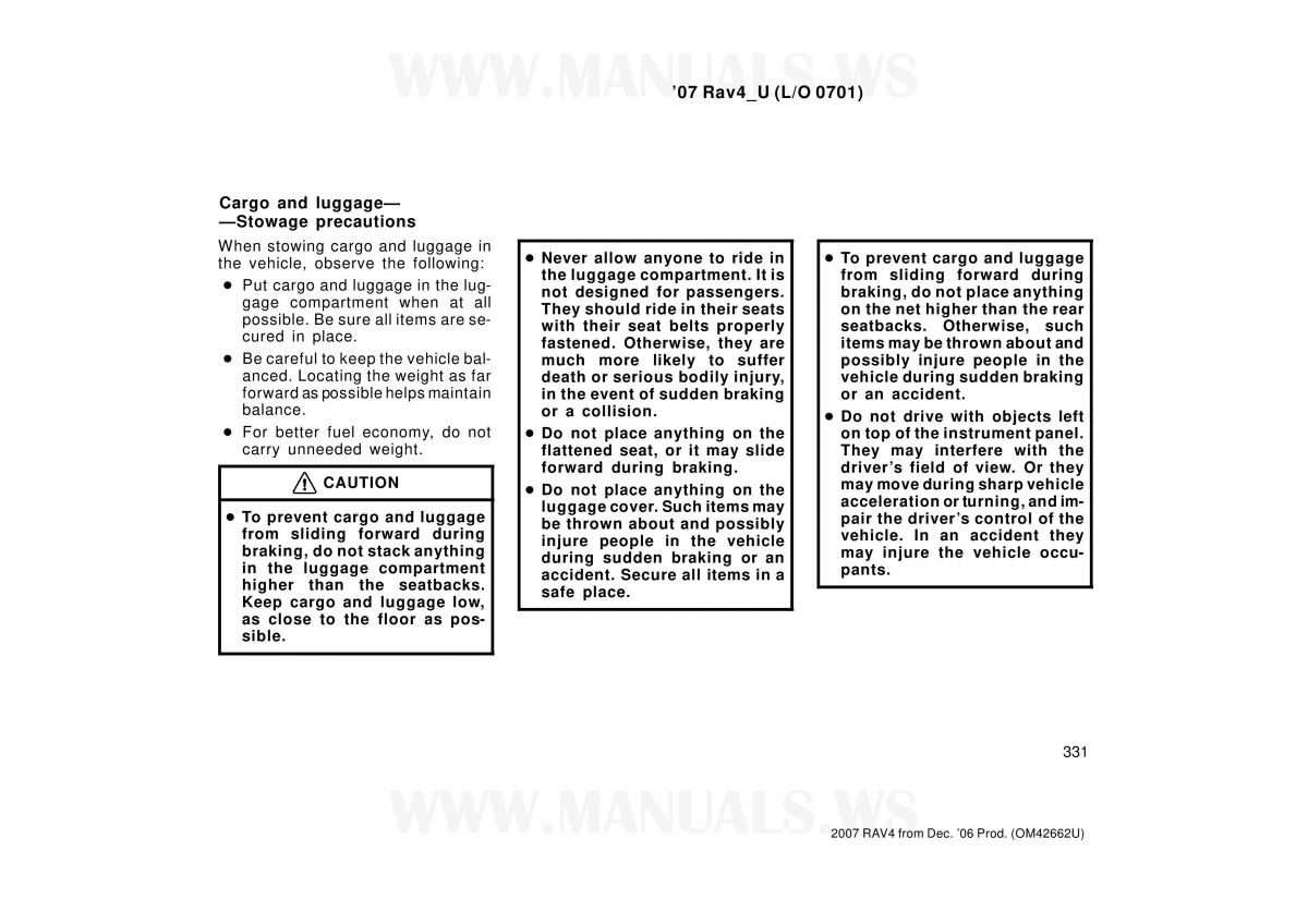 Toyota RAV4 III 3 owners manual / page 331