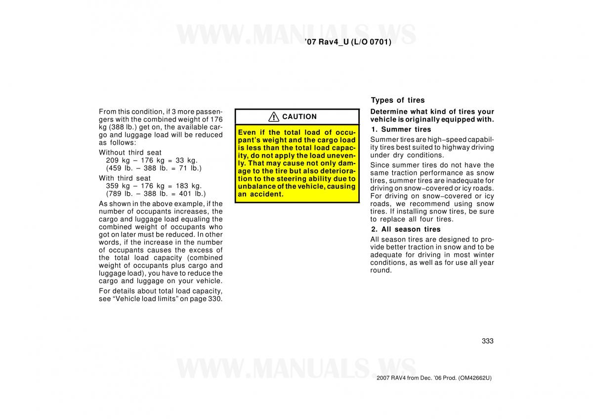 Toyota RAV4 III 3 owners manual / page 333