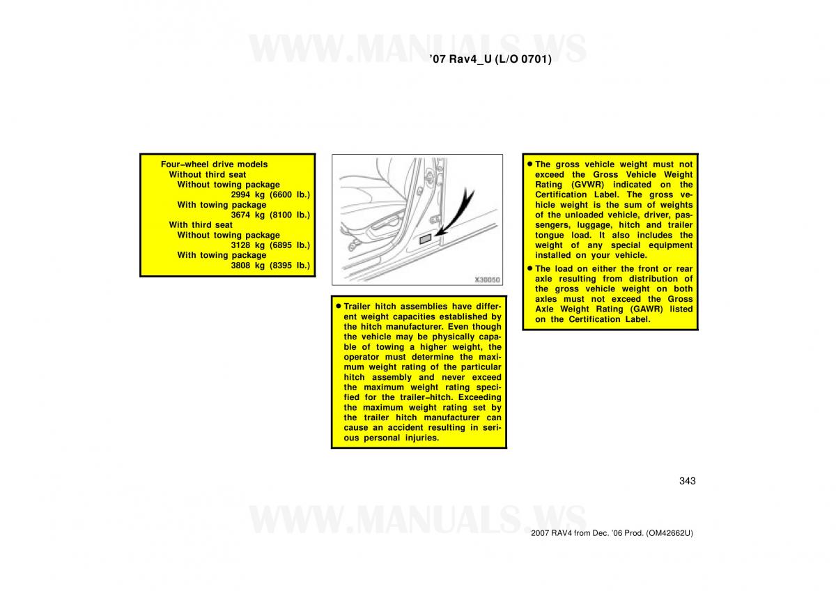 Toyota RAV4 III 3 owners manual / page 343