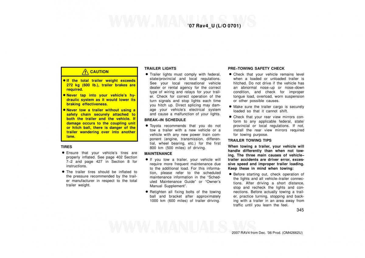 Toyota RAV4 III 3 owners manual / page 345