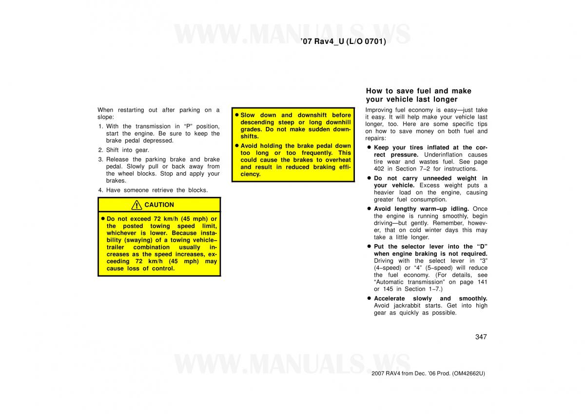 Toyota RAV4 III 3 owners manual / page 347