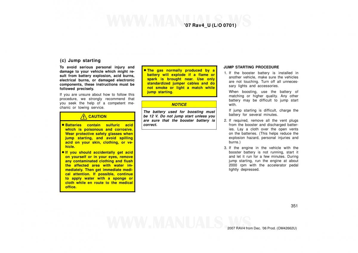 Toyota RAV4 III 3 owners manual / page 351