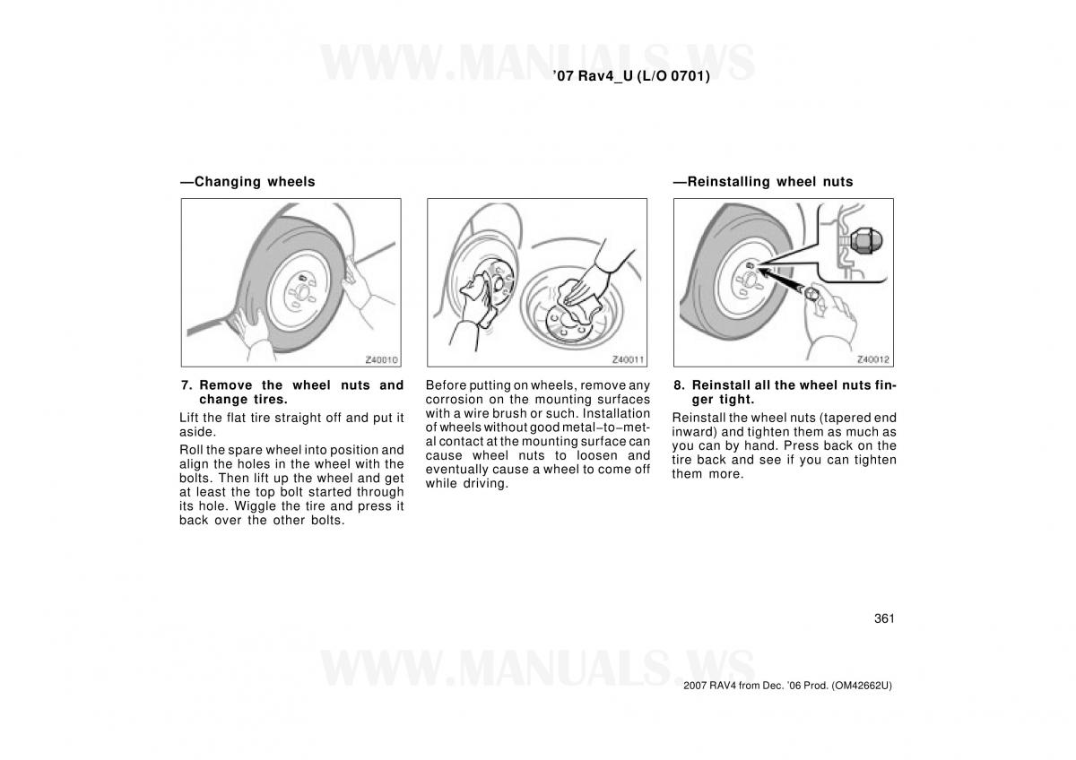 Toyota RAV4 III 3 owners manual / page 361