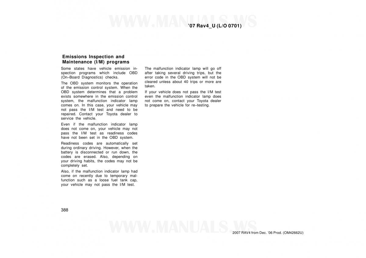 Toyota RAV4 III 3 owners manual / page 388