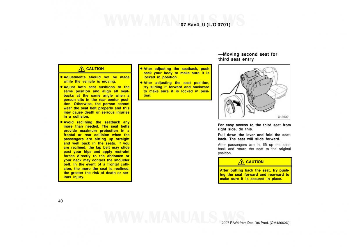 Toyota RAV4 III 3 owners manual / page 40