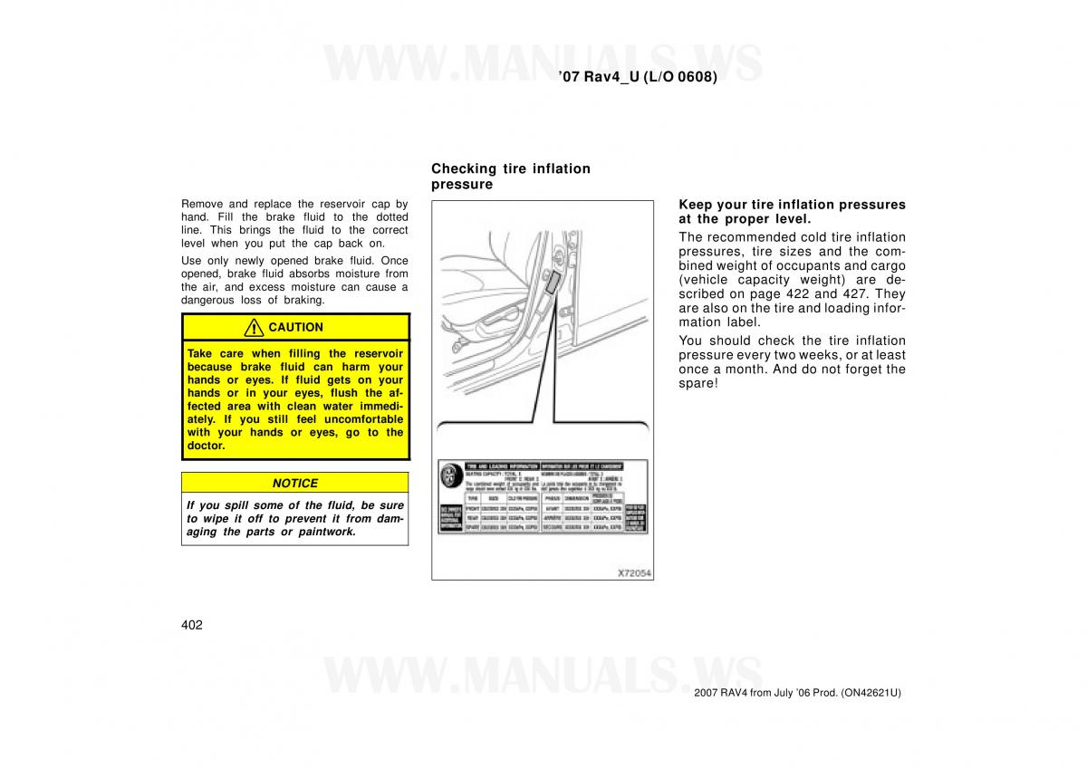 Toyota RAV4 III 3 owners manual / page 402