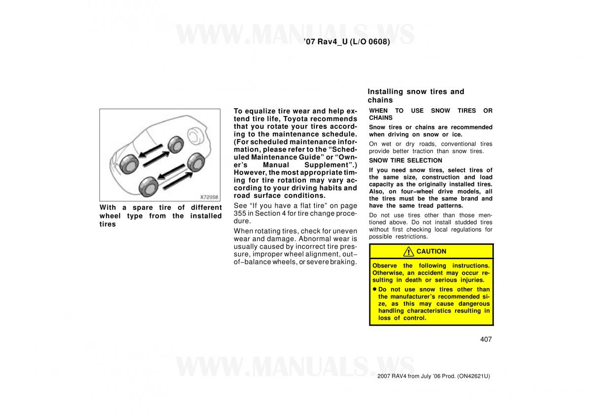 Toyota RAV4 III 3 owners manual / page 407