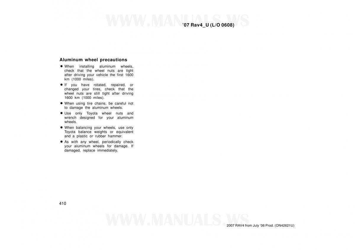 Toyota RAV4 III 3 owners manual / page 410