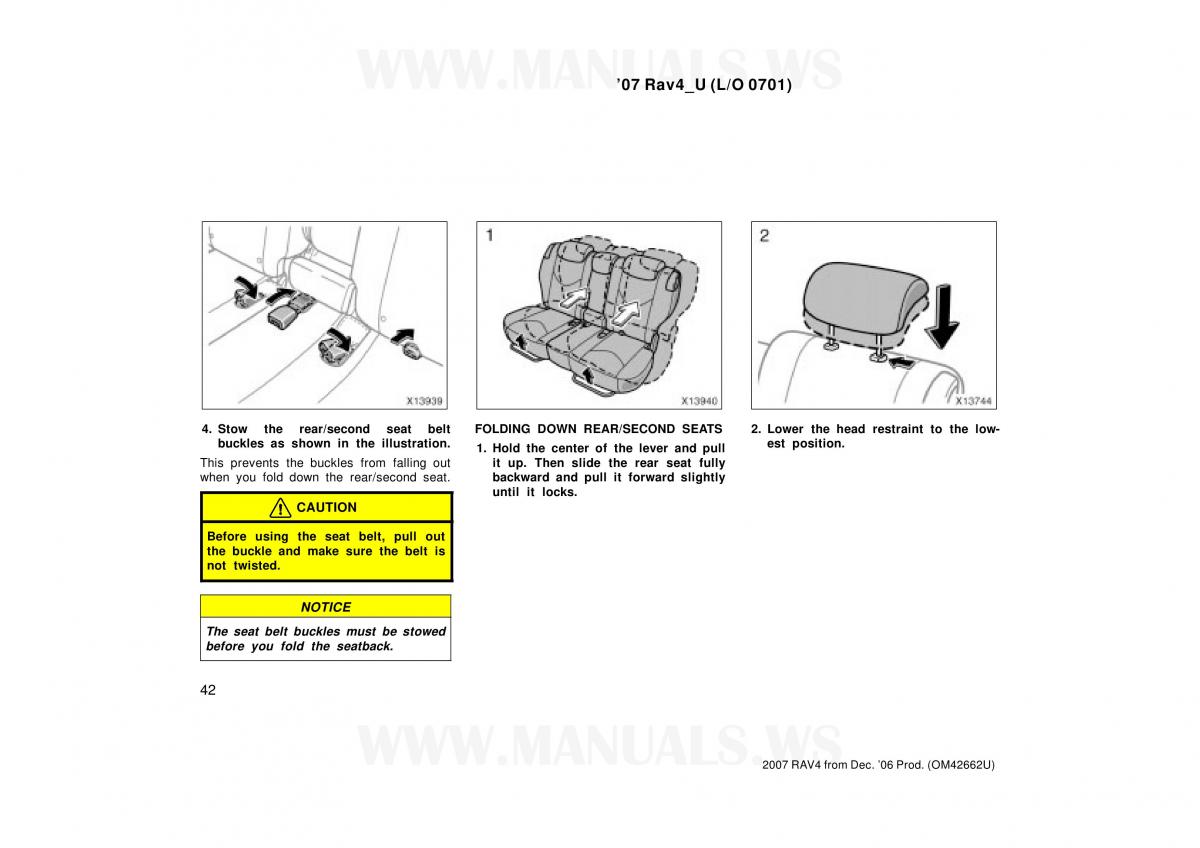 Toyota RAV4 III 3 owners manual / page 42