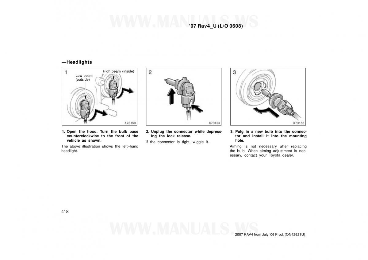 Toyota RAV4 III 3 owners manual / page 432