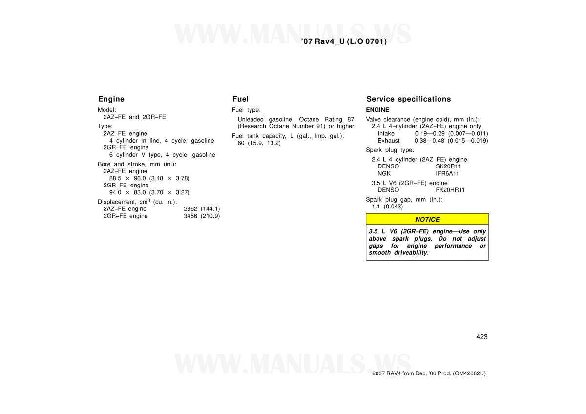 Toyota RAV4 III 3 owners manual / page 437