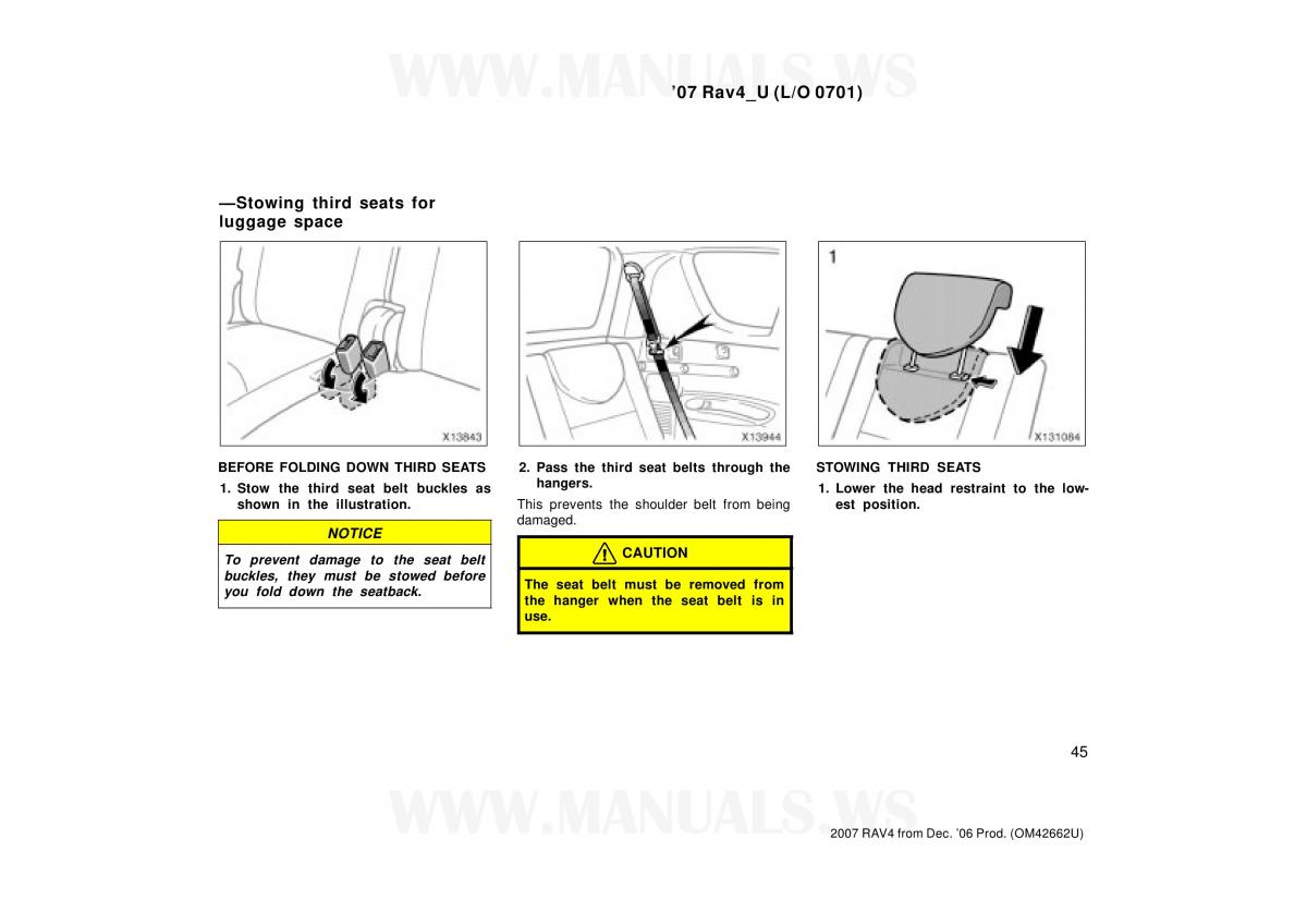 Toyota RAV4 III 3 owners manual / page 45