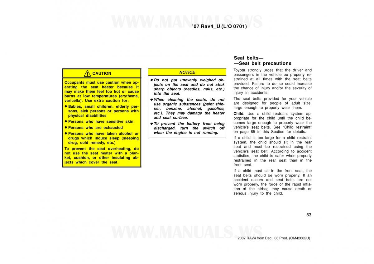 Toyota RAV4 III 3 owners manual / page 53