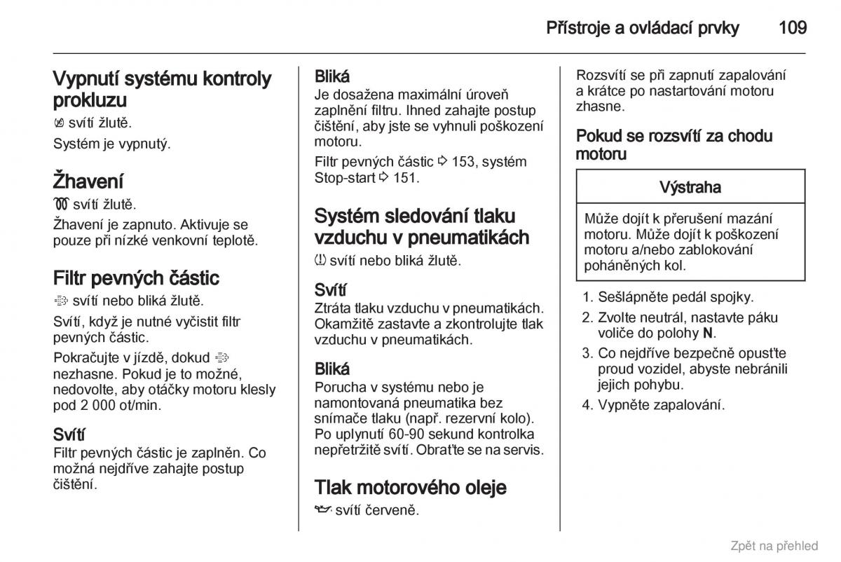 Opel Astra J IV 4 navod k obsludze / page 110