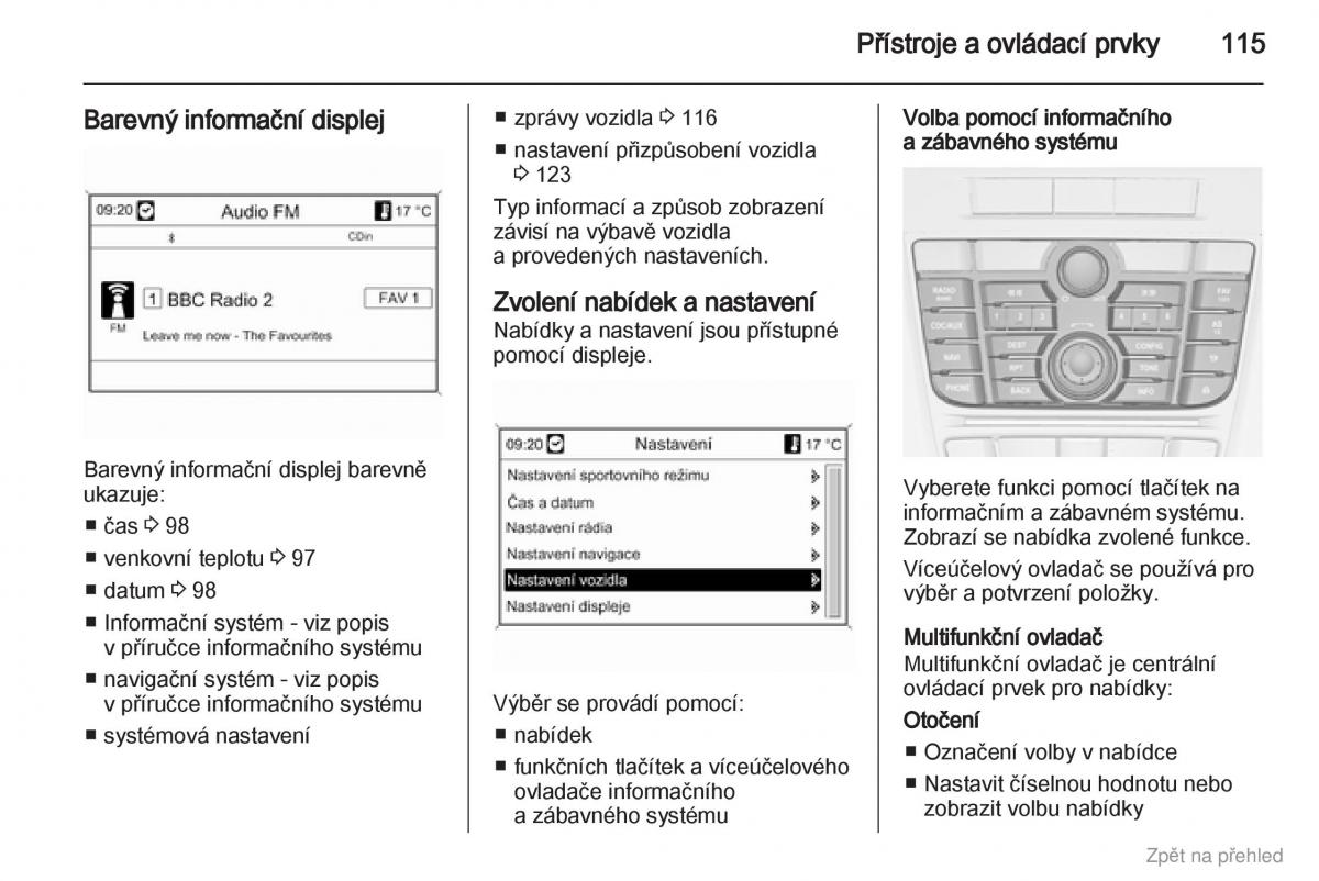 Opel Astra J IV 4 navod k obsludze / page 116