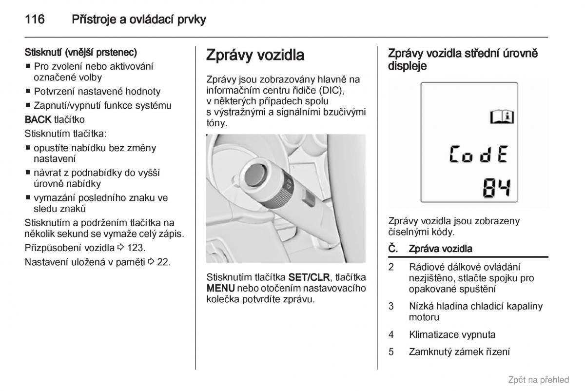 Opel Astra J IV 4 navod k obsludze / page 117