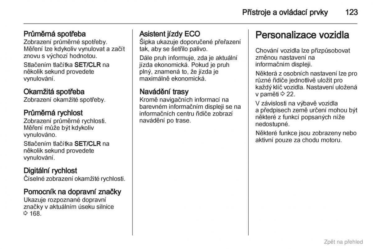 Opel Astra J IV 4 navod k obsludze / page 124