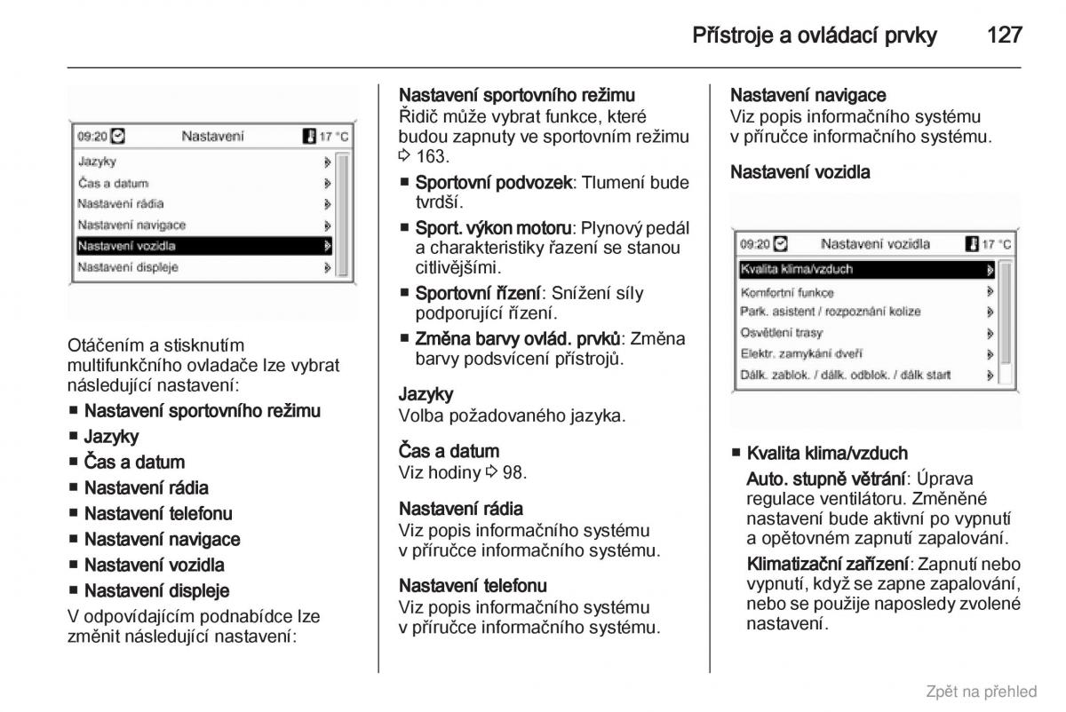 Opel Astra J IV 4 navod k obsludze / page 128