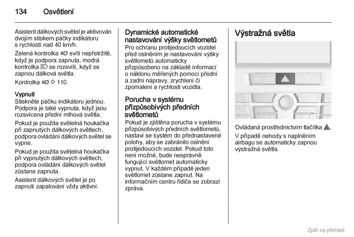 Opel Astra J IV 4 navod k obsludze / page 135