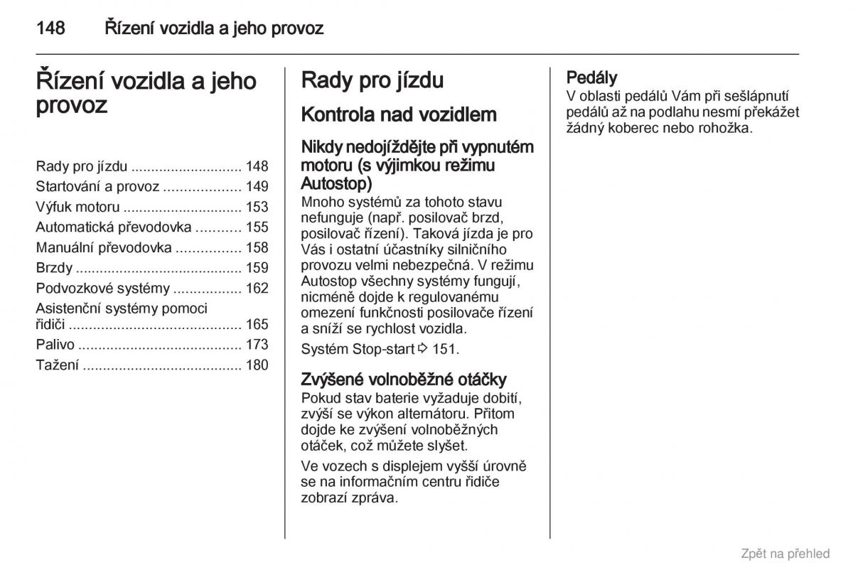 Opel Astra J IV 4 navod k obsludze / page 149