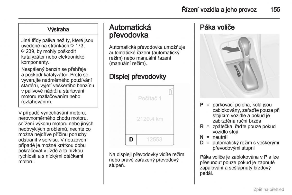 Opel Astra J IV 4 navod k obsludze / page 156