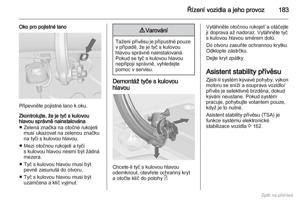 Opel Astra J IV 4 navod k obsludze / page 184