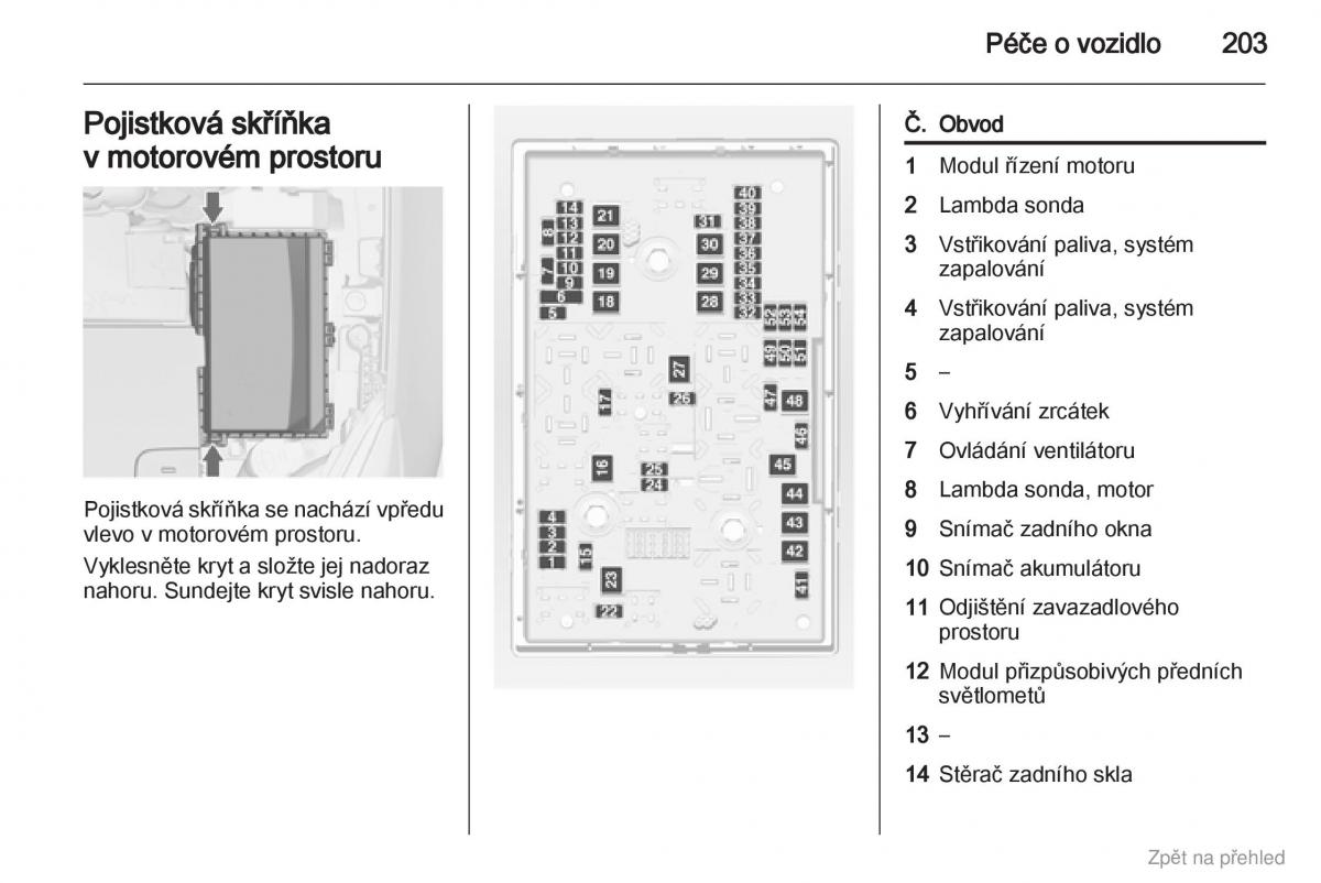 Opel Astra J IV 4 navod k obsludze / page 204