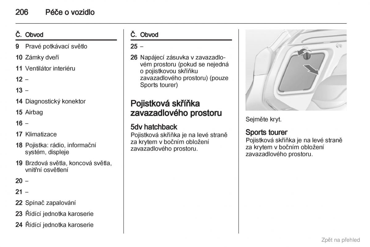 Opel Astra J IV 4 navod k obsludze / page 207