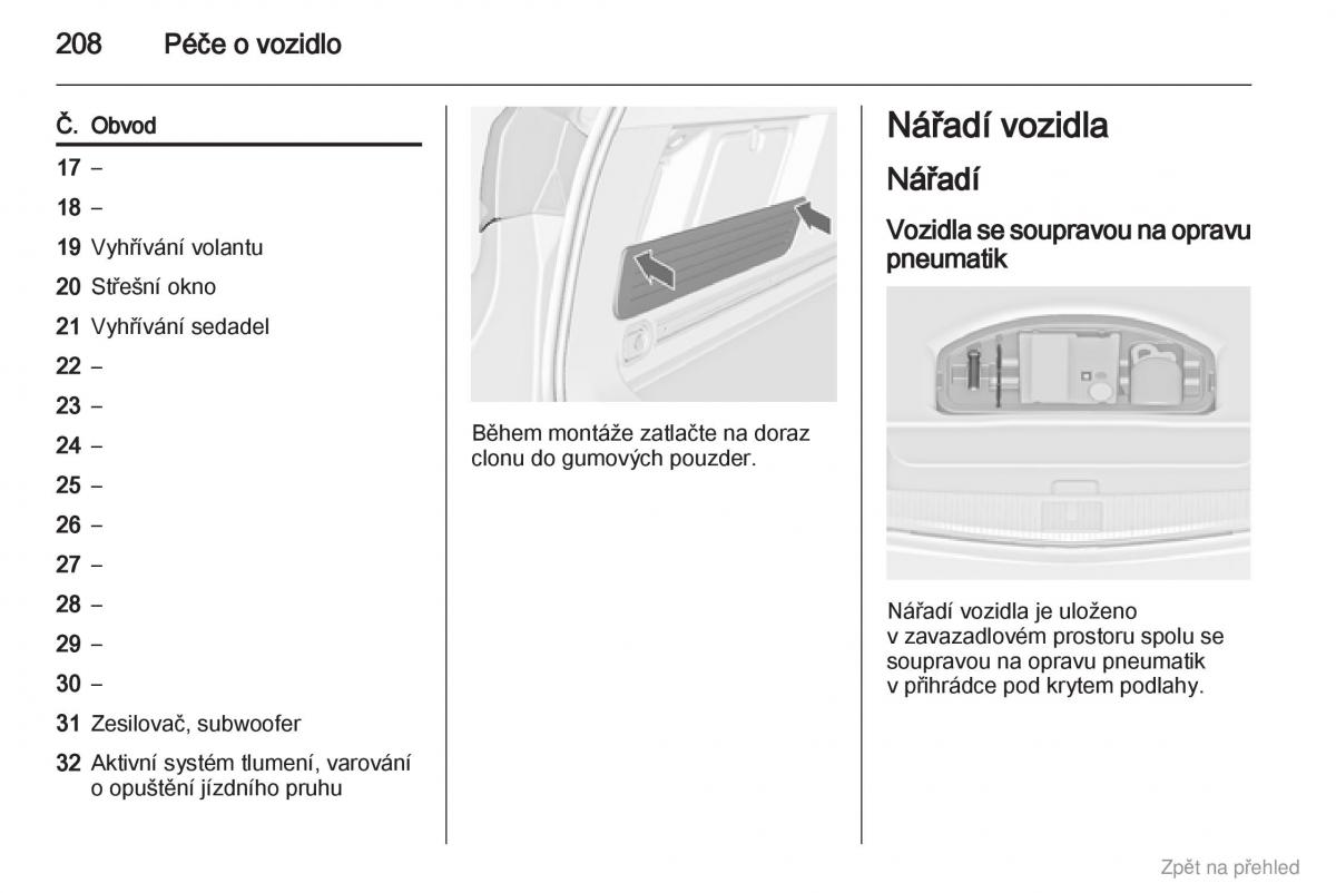 Opel Astra J IV 4 navod k obsludze / page 209