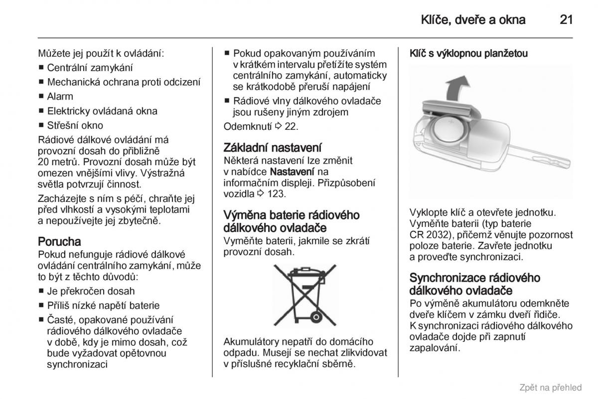 Opel Astra J IV 4 navod k obsludze / page 22