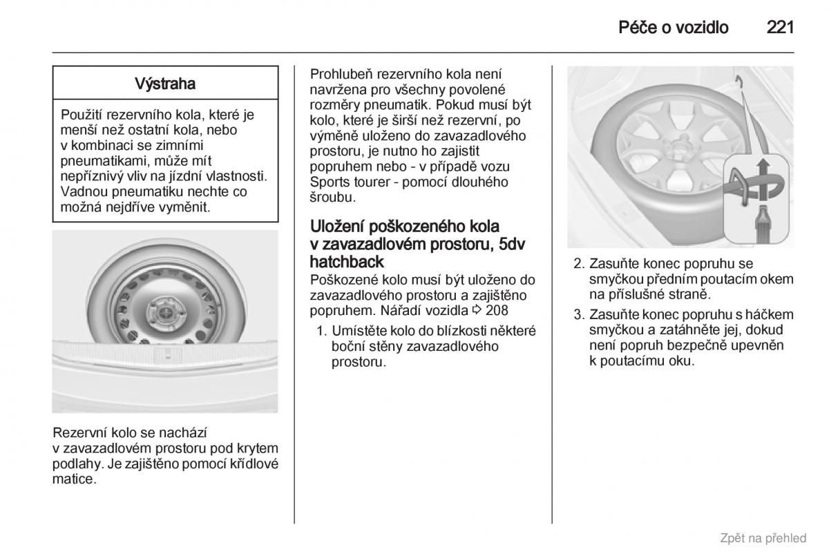 Opel Astra J IV 4 navod k obsludze / page 222