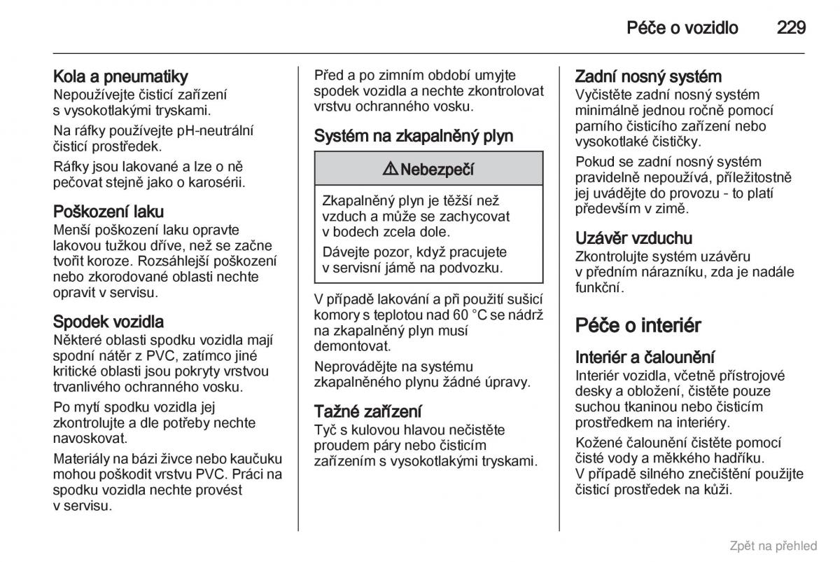 Opel Astra J IV 4 navod k obsludze / page 230