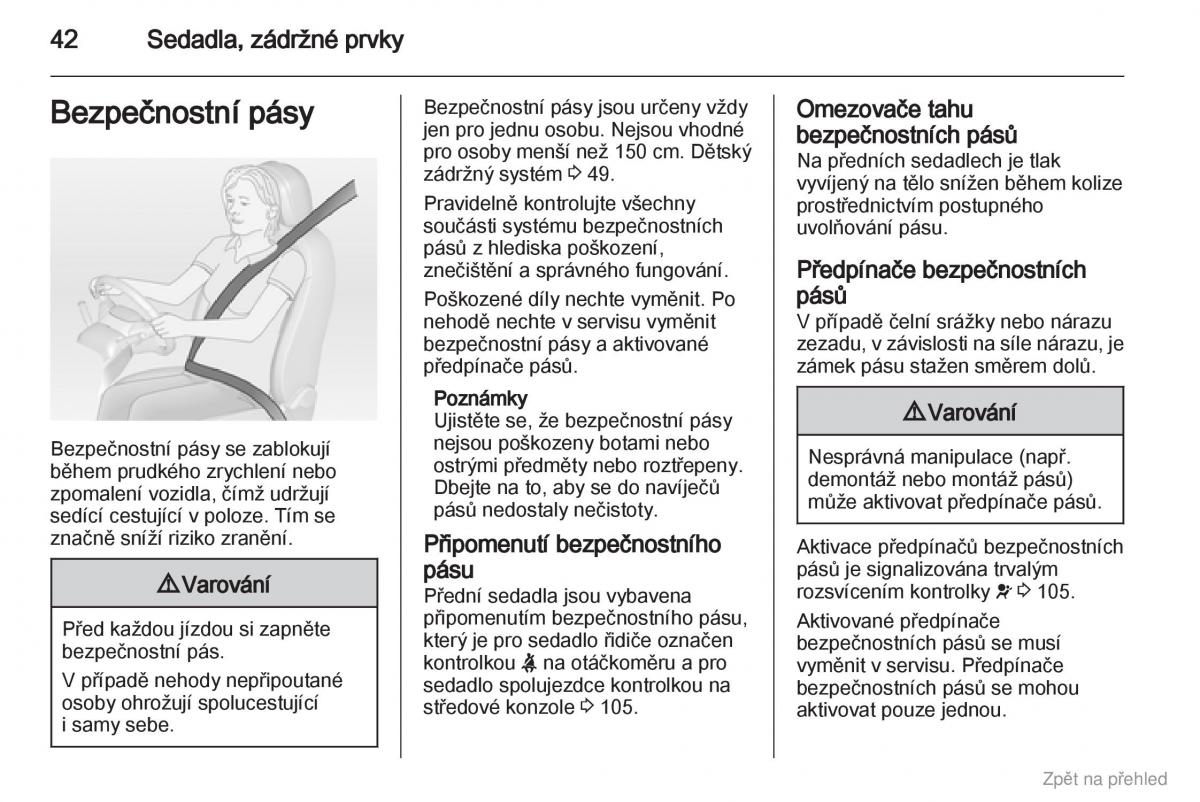 Opel Astra J IV 4 navod k obsludze / page 43