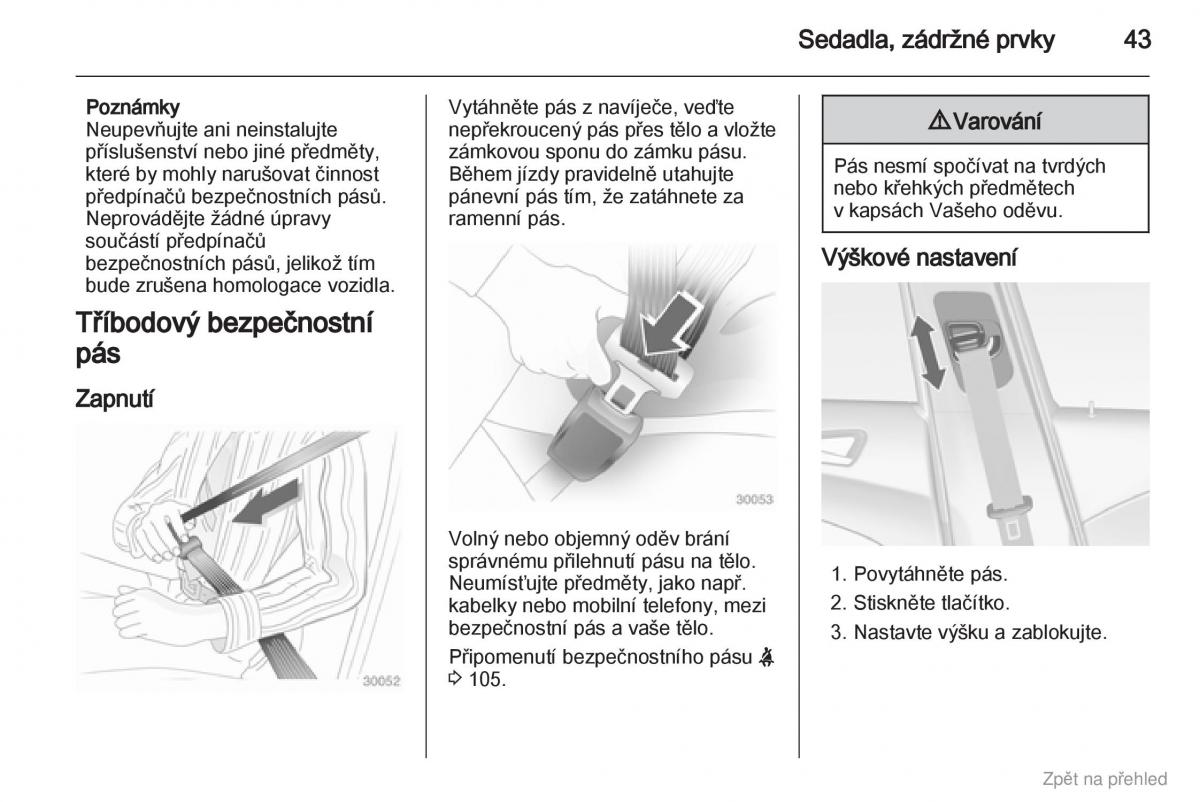 Opel Astra J IV 4 navod k obsludze / page 44