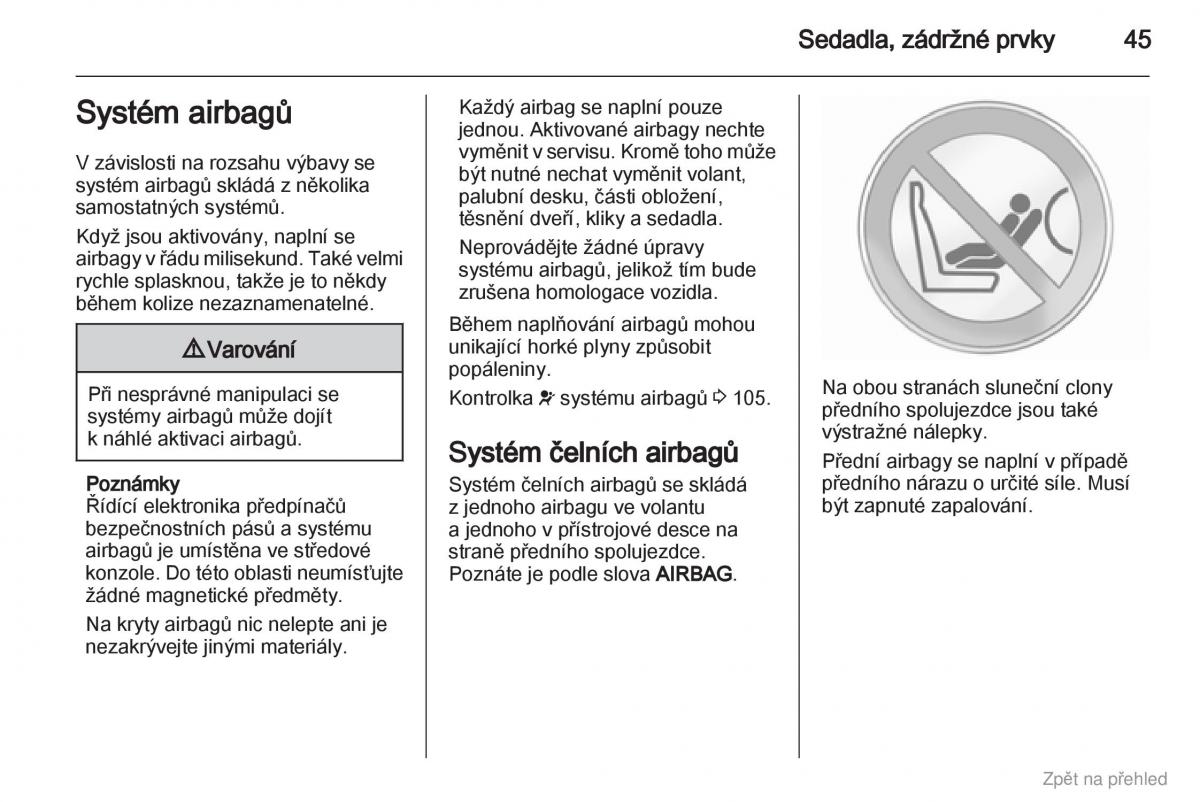 Opel Astra J IV 4 navod k obsludze / page 46