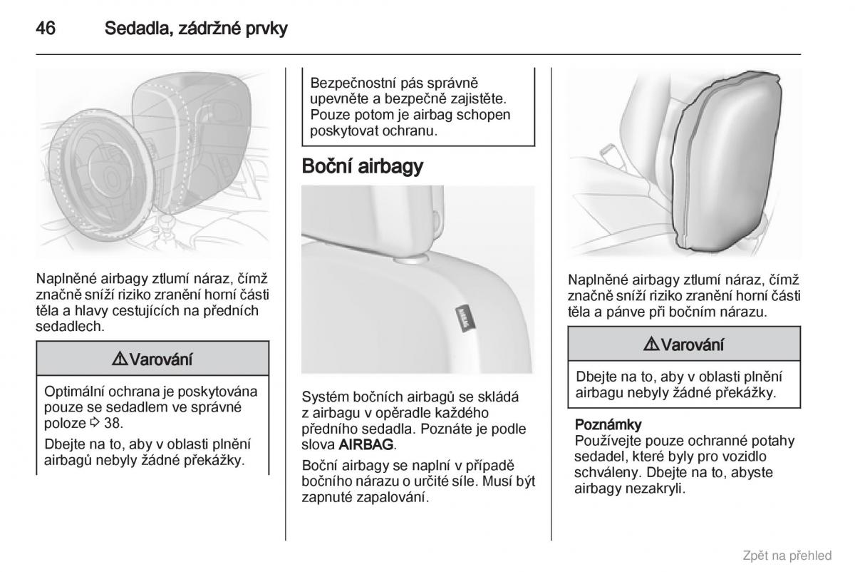 Opel Astra J IV 4 navod k obsludze / page 47