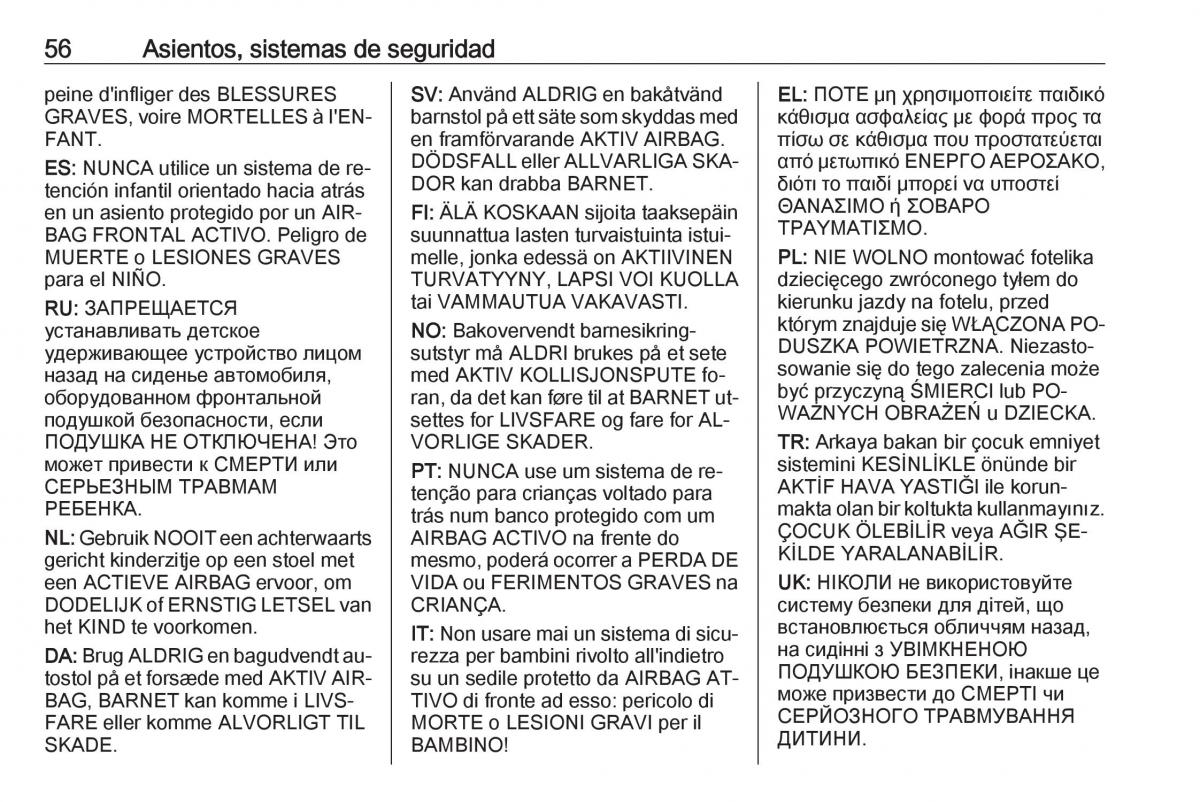 Opel Astra J IV 4 manual del propietario / page 58