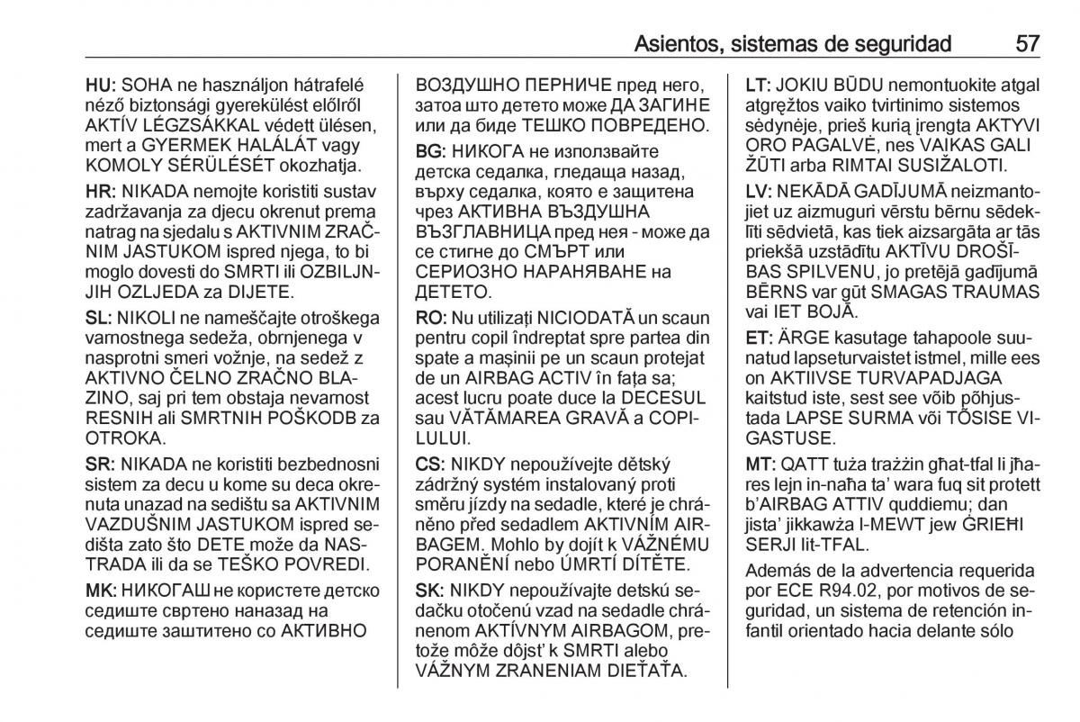 Opel Astra J IV 4 manual del propietario / page 59