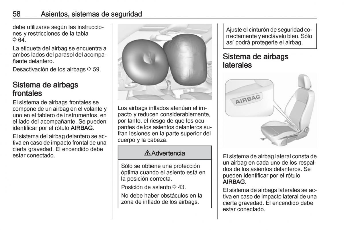 Opel Astra J IV 4 manual del propietario / page 60