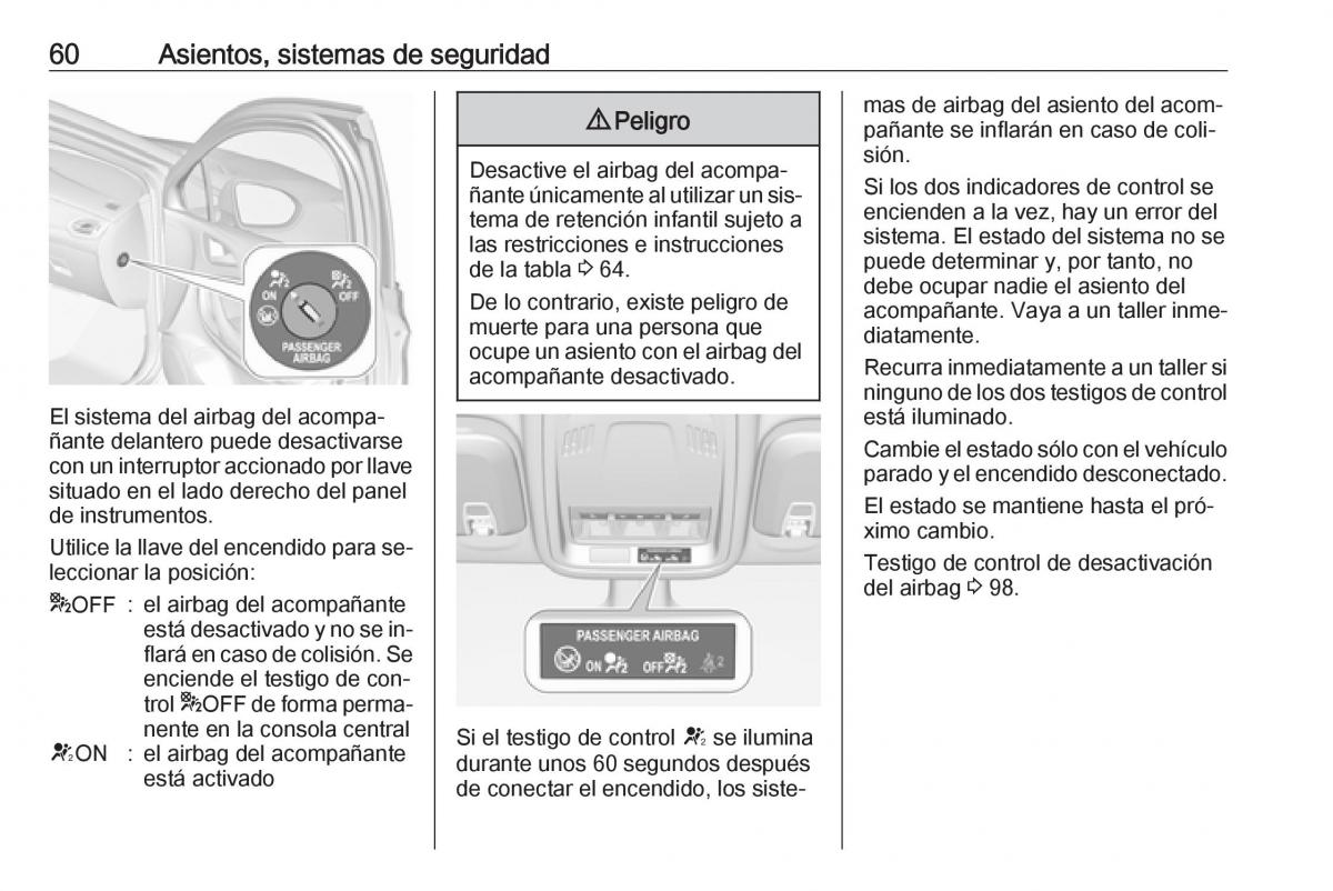 Opel Astra J IV 4 manual del propietario / page 62