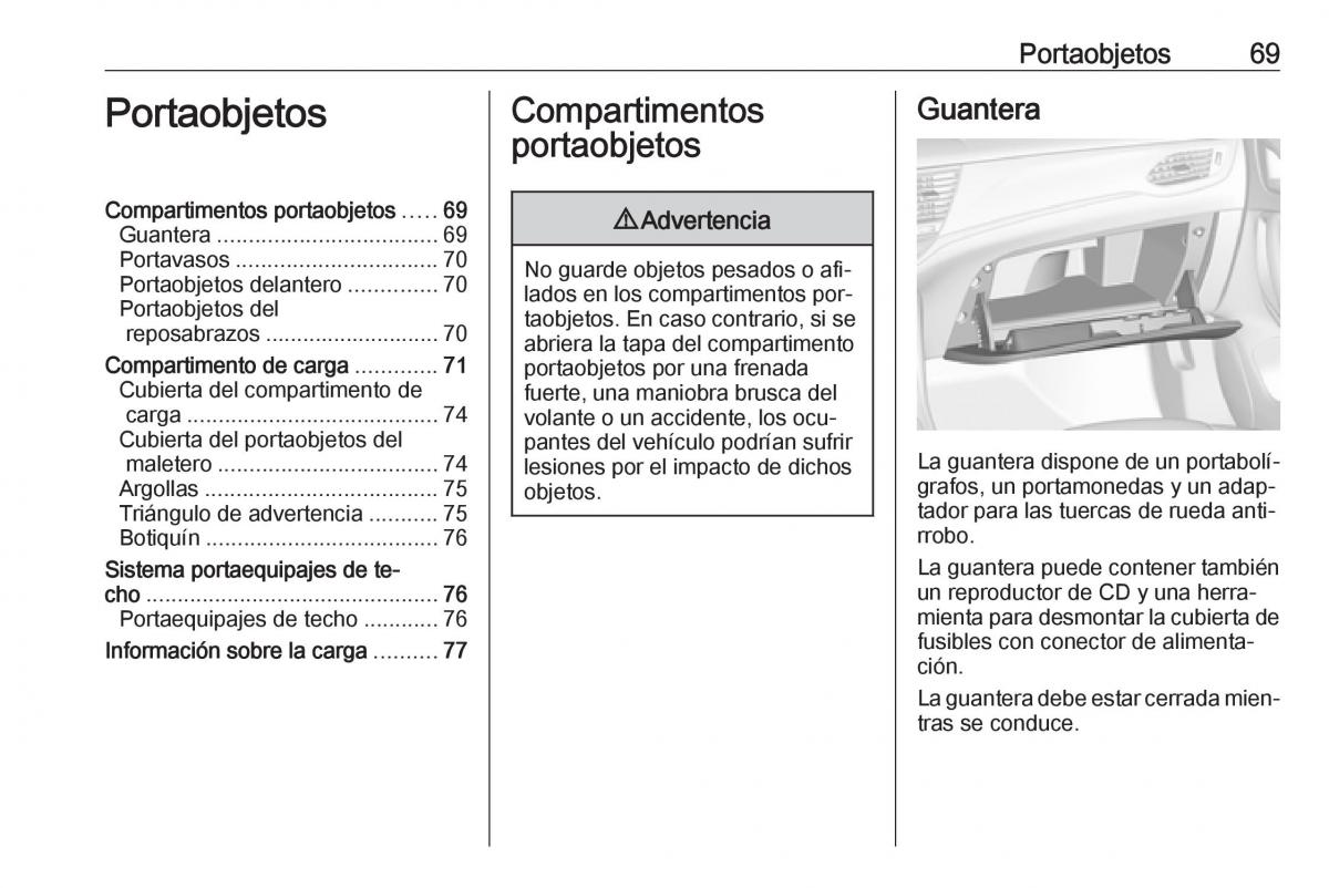 Opel Astra J IV 4 manual del propietario / page 71