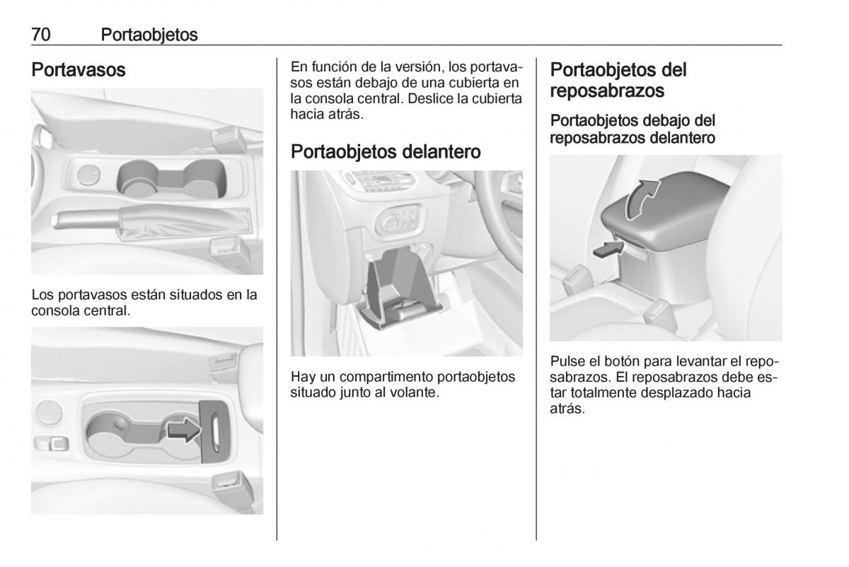 Opel Astra J IV 4 manual del propietario / page 72