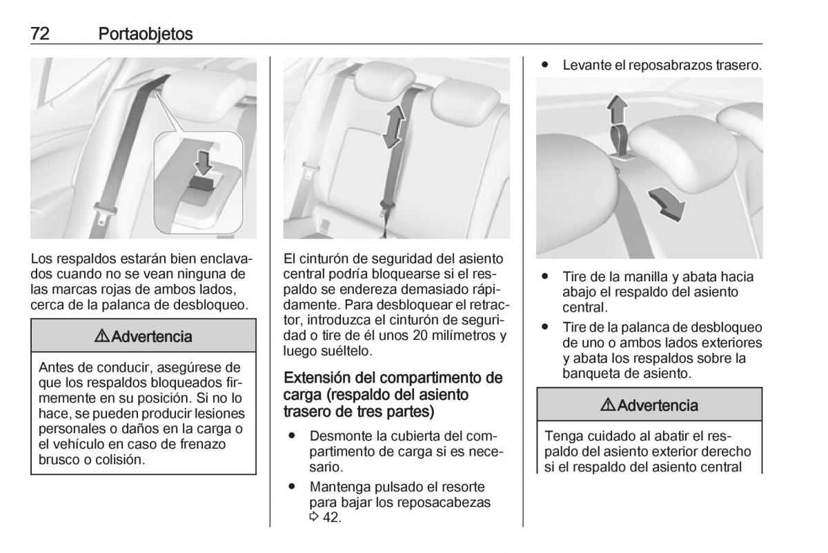 Opel Astra J IV 4 manual del propietario / page 74