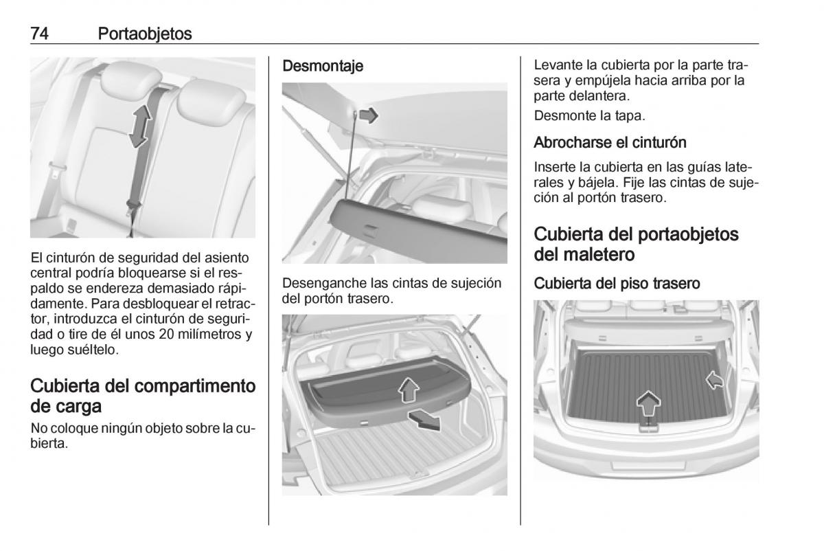 Opel Astra J IV 4 manual del propietario / page 76