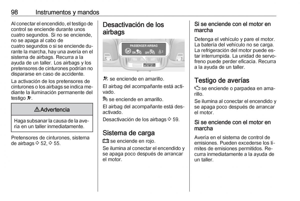 Opel Astra J IV 4 manual del propietario / page 100