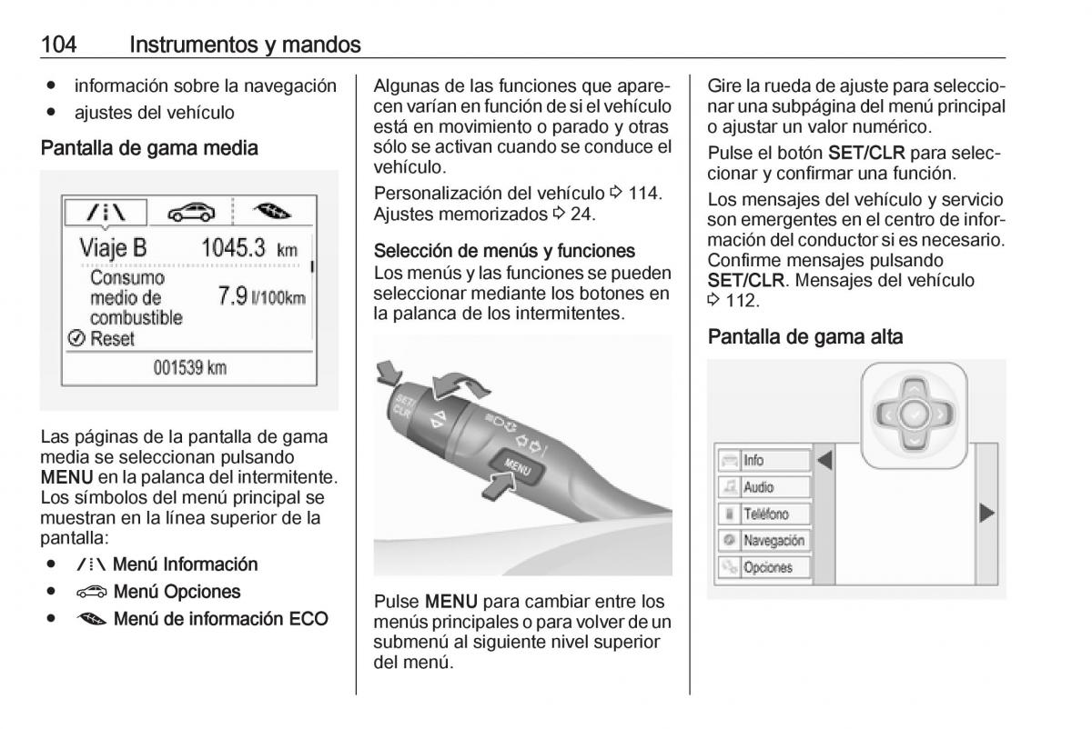 Opel Astra J IV 4 manual del propietario / page 106